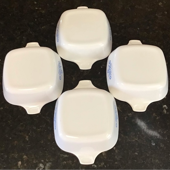 4 Vintage Corning Ware Blue Cornflower Casserole Dish 1 3/4 Cup P-41-B NO LIDS - Picture 4 of 5